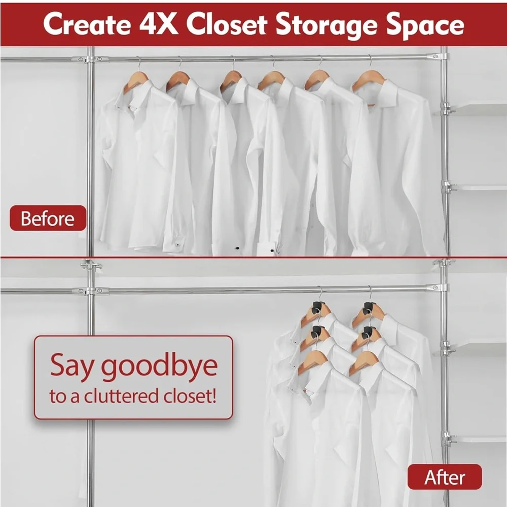 50 Pack Black Space Saver Hangers